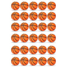 30 pezzi Mini Palline da Basket per Feste, Mini Palline Antistress da Basket, Palline Rimbalzanti, Mini