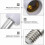 Set van 2 E14 naar E27 fittingadapters, flexibele lampvoetconverter, buigbare schroefadapter van 19 4