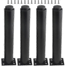 Set med 4 justerbara möbelben i metall (25-42 cm, svarta) - Robusta och robusta