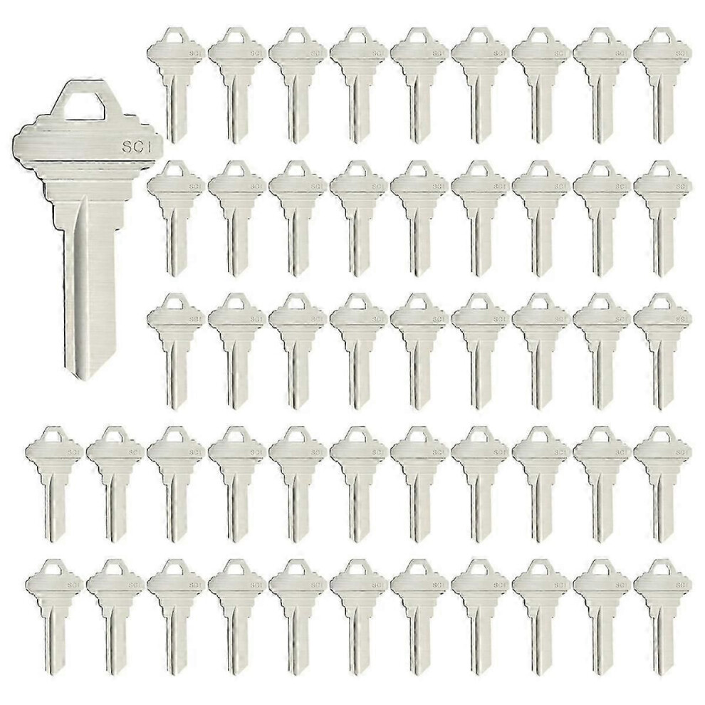 100Pcs Brass Key Blanks For House & Office, Sc1 Key Blanks, Bulk Pack 9409192913487