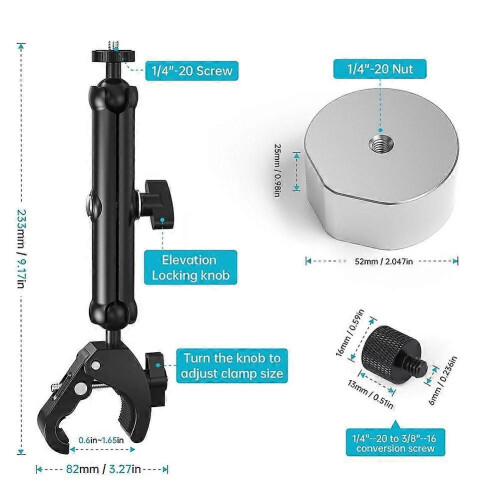 Για το κιτ στήριξης Starlink Mini Clamp Mount του 2025, ρυθμιζόμενη βάση 2