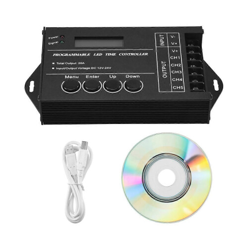 TC420 Time programmable RGB LED Controller DC12V-24V 5 Channel LED Timing dimmer 1