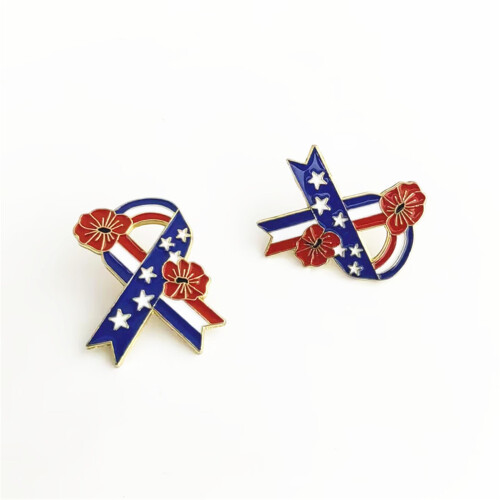 Wunderschöner handgefertigter goldener Schleife-Pin mit-20PS 1