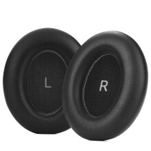 2 Stuks Schapenvacht Oorkussen Hoofd Gemonteerde Headset-Zwart
