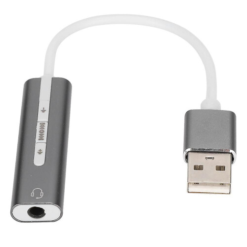External USB Sound Card Aluminum Alloy for All Computer Systems, 7.1 Stereo