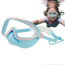 Kids Swimming Goggles with Nose Protection, Anti-Fog Seal, Comfortable Adjustable Fit in Pink and Blue