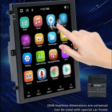Pantalla vertical inalámbrica de 9,7 pulgadas con Bluetooth, CarPlay, navegación por WiFi en tiempo