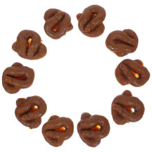 10pcs Realistic Soft Fake Poop with Sticky Texture for Party Pranks, Halloween, April Fools Day, Stress Relief Squeeze Toy