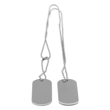 Collana con ciondolo a doppia targhetta da uomo, semplice e alla moda, in acciaio al titanio, accessorio