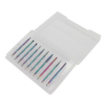 10Pcs Tungsten Alloy Nail Drill Bits Nail Polishing Burr Manicure Pedicure Accessory (Type C)