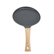 Pancake Pan Non Stick Multifunctional Integrated Stove Top Crepe Frying Kitchen Cooker Gray 28cm