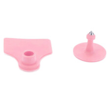 100 Set Plastic Livestock Identification Blank Ear Tag for Sheep Cattle Pigs Animal Farm SuppliesPink