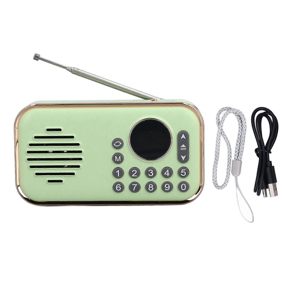 Bluetooth Speaker Radio Portable Bluetooth Memory Card U Disk Mp3 Fm Radio Music Player Green 9409192966575