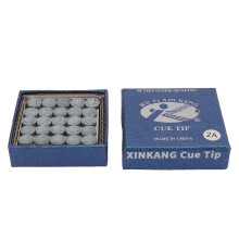 50pcs 2A British Single Layer Leather Pool Cue Tips with Storage Box Billiard Accessories 11mm
