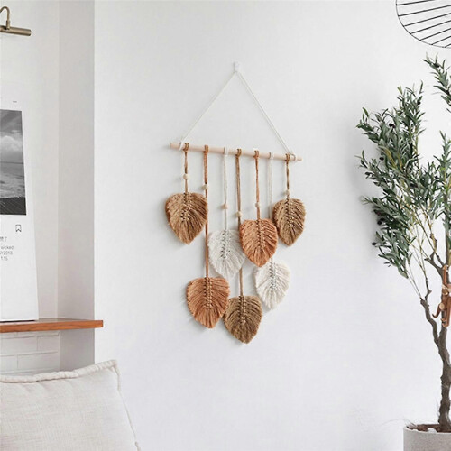 Κρεμαστό τοίχου Boho διακόσμηση σπιτιού υφαντή αισθητική ταπετσαρία τοίχου χακί 1
