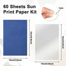 61-teiliges Cyanotypie-Papier-Set mit Sonnendruck, Sonnenlicht-Zeichenpapier, lichtempfindliches Naturdruckpapier