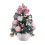 14-inch Flocked Tabletop Christmas Tree with LED Lights and 2