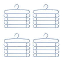 Pants Rack Multifunctional Household Saving Space Multi Layer Trousers Hanger Pants Closet Color Clothes Peg 5 Layers D