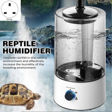 4L Amphibians & Reptile Mist Humidifier with Hose Adjustable Terrarium Reptile Fogger Humidifier Accessories -UK Plug