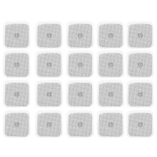 20-Pack Reusable Electrode Pads, 4x4cm, for TENS and EMS Muscle Stimulators