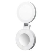 Magnetic Light Foldable and Expandable Dual-Color Temperature Selfie Light with Mirror, for Vloggin