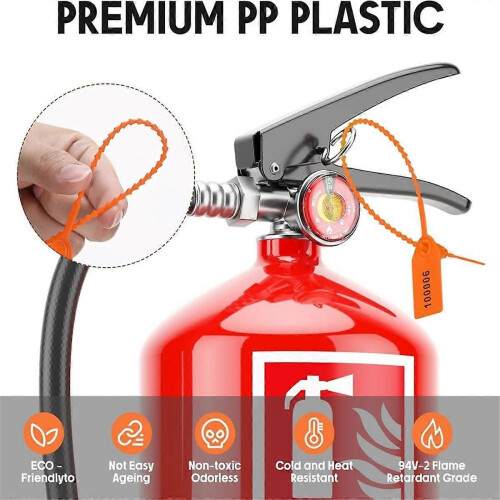 1000 Pcs Plastic Tamper Seals Tags Security Tags Seals Safety Numbered Zip Ties Labels Orange 2
