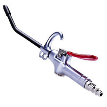 High Volume Air Blow Gun with Extended Rubber Guard, Industrial Pneumatic Dust Cleaning Tool