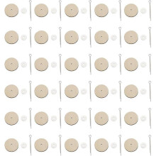 Set di 30 giunti per bambole da 29,5 mm con perni e dischi in fibra di legno, accessori per giunti di