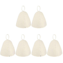 8 Pcs Felt Sauna Hat Thickened Comfortable Lightweight Bathing Hat - 6 Pcs