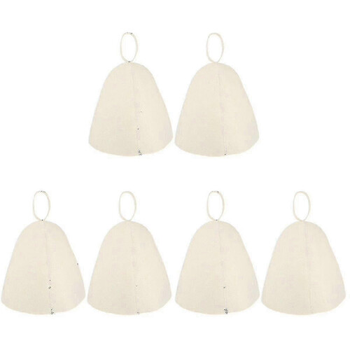 8 Pcs Felt Sauna Hat Thickened Comfortable Lightweight Bathing Hat - 6 Pcs