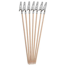100 Pcs Bamboo Alligator Clips, Long-Tailed Alligator Clips for Photo Holder Stand, Memo Clip, Craft Clips