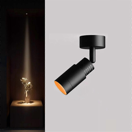 LED Spotlight Zoom με ρυθμιζόμενη γωνία δέσμης 3-60 μοιρών, μίνι μικρό φωτιστικό οροφής 1