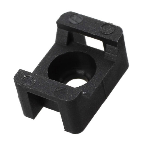 Black 4.5mm Width Cable Tie Base Saddle Type Mount Wire Holder 100Pcs 1