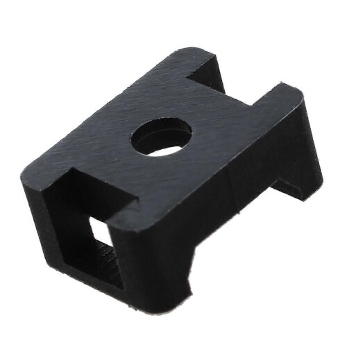 Black 4.5mm Width Cable Tie Base Saddle Type Mount Wire Holder 100Pcs 2
