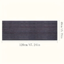 (Grey, 40x120cm) Striped Anti-Slip Door Mat, Durable Dust-Proof Outdoor Entrance Carpet Easy to Clean Seven-Stripe Door