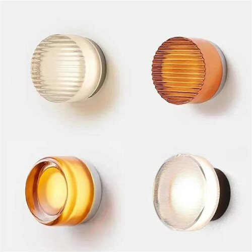 2 LED-vägglampor vardagsrum modern LED-randig - transparent 2
