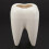Tooth Shape White Ceramic Flower Pot Modern Design Planter Teeth Model Mini Desktop Pot Gift(without 2