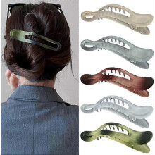 Frosted Duckbill Hair Clips for Long Hair - All-Match Gear Clips (5-Pack)