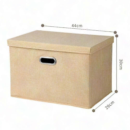 Sustainable Foldable Linen Organizer - Washable Storage Bin for Closet, Shelf & Moving Solutions 1