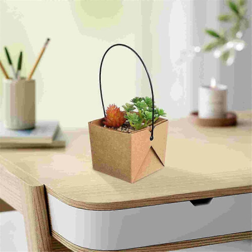 12 Pcs Mini Waterproof Kraft Paper Flower Pots 1