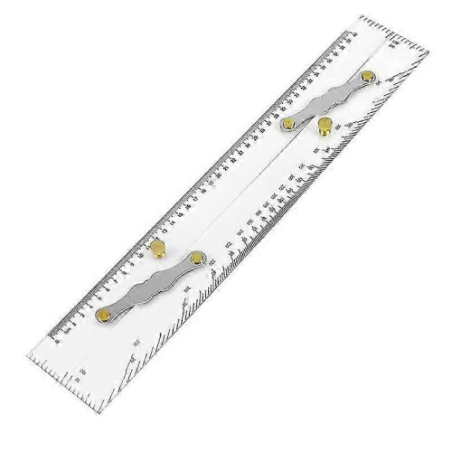 Marine Parallel Ruler 450MM with Clear Scales for Nautical Charts and Mapping Points