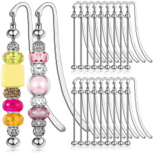 20 kpl DIY-metallisia tyhjä kirjanmerkkejä hopeanvärisiksi helmikoristeluun, moderni helmillä koristeltu