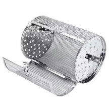 Horno asador de acero inoxidable compatible con cesta para freír de cocina, jaula para asar granos de