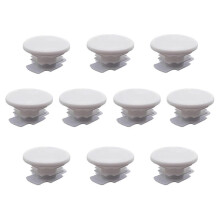 10 Pcs Plastic Closet Rod End Caps - Adjustable Bendable, Closet Pole End Caps & Closet Rod Cover