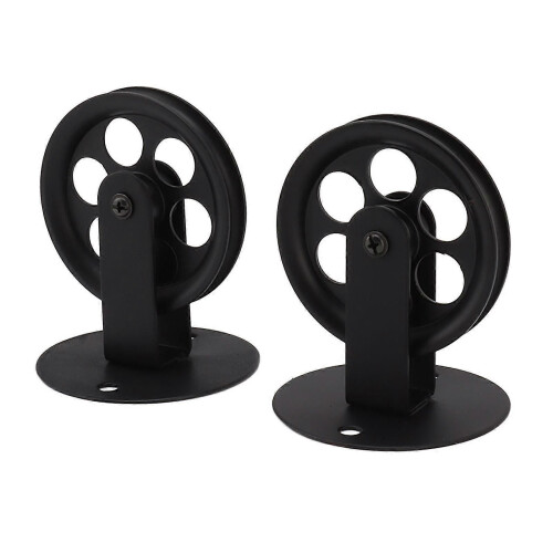 2 βιομηχανικές τροχαλίες για κρεμαστό φωτιστικό αχυρώ 1