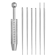 Piercing Ball Grabber Tool Kit 16G,18G Stainless Steel Flat Back Earrings Applicator with Insertion