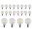 20 Pcs G40 LED Replacement Bulbs E12 Screw Base Shatterproof Globe Lights for Solar String 3