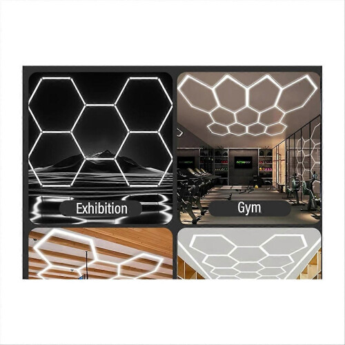 Φωτιστικό γκαράζ Honeycomb LED DIY Εξάγωνο φωτιστικό LED B 2