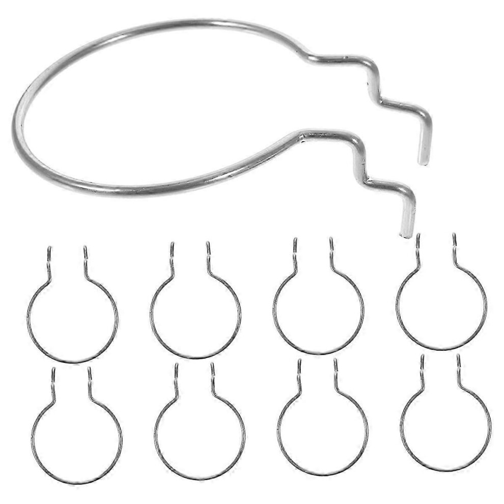 Heavy Duty Metal Pegboard Cup Holder Hooks 10Pcs Ring Design For Storage 9409192918840