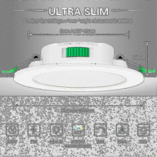 12pcs 7W White LED Downlight Recessed Ceiling Lights, Slim Design, Energy Efficient 1